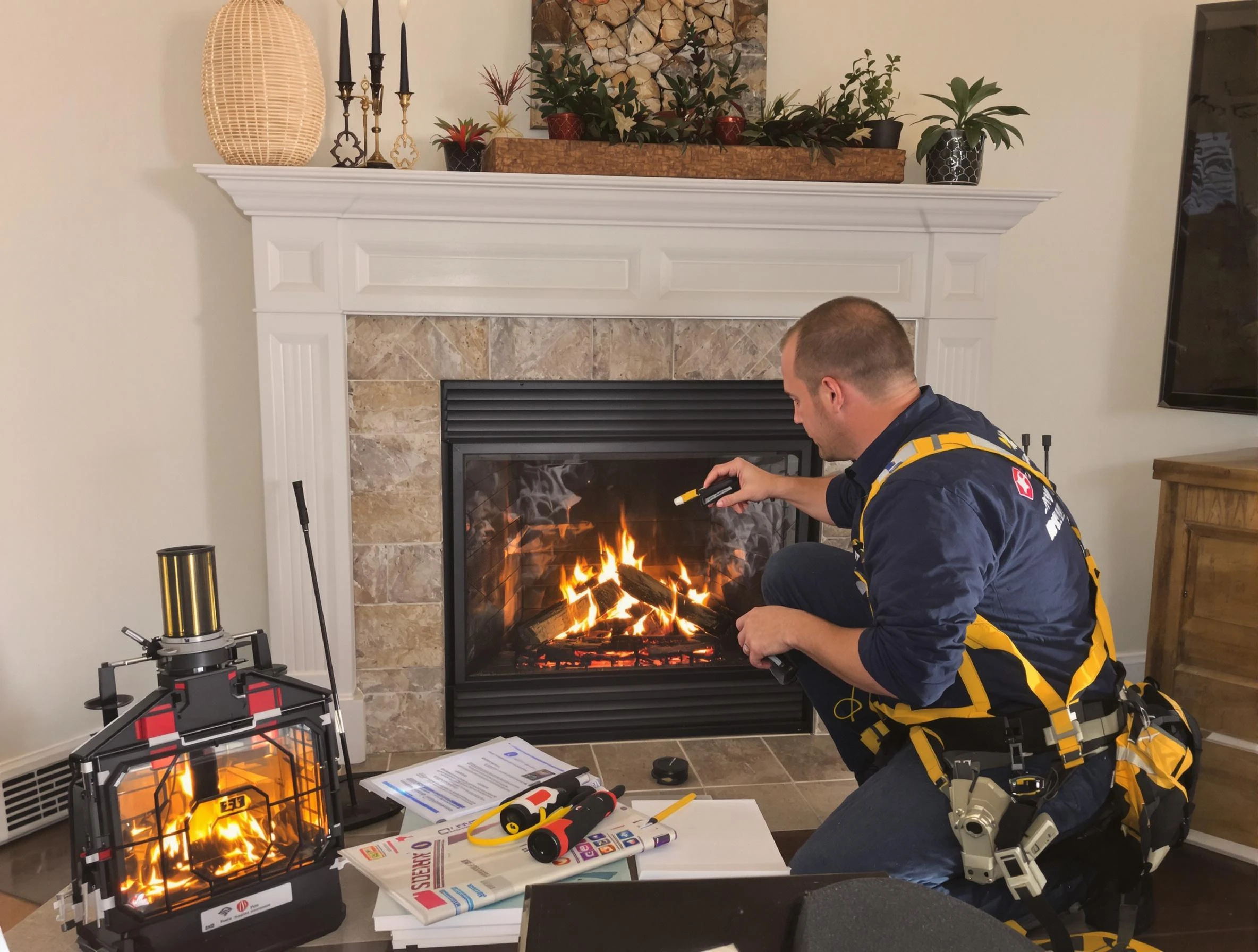 Safety-focused fireplace inspection by Freehold Chimney Sweep in Freehold, NJ